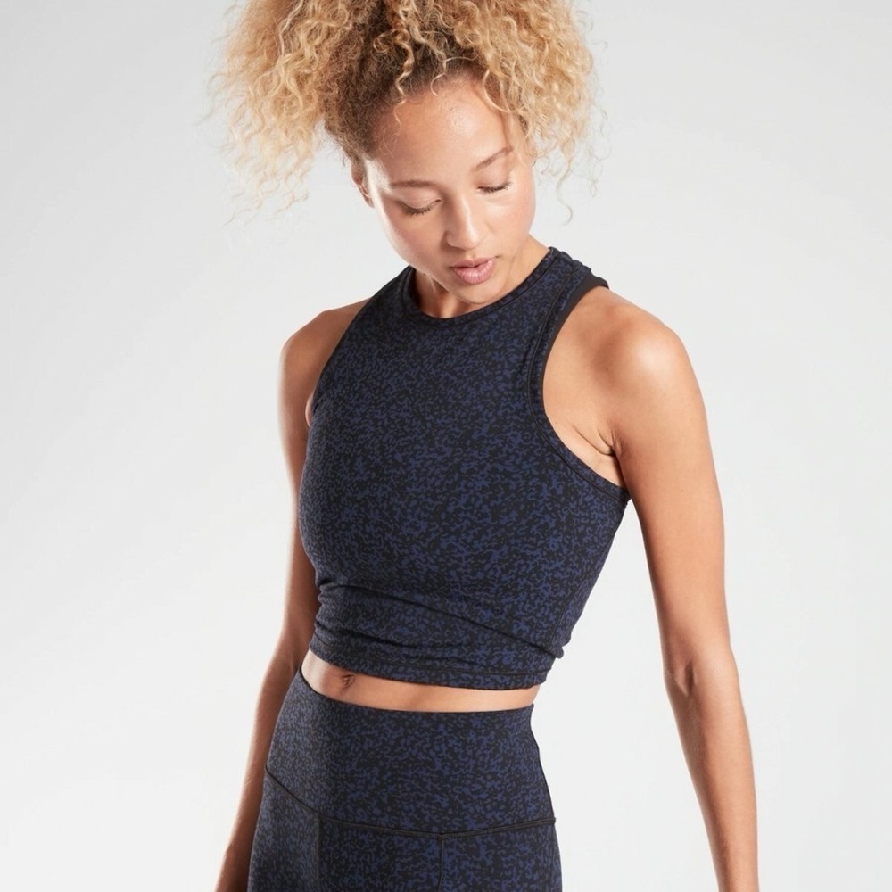 Athleta Shanti Crop Jacquard Tank Top size Small